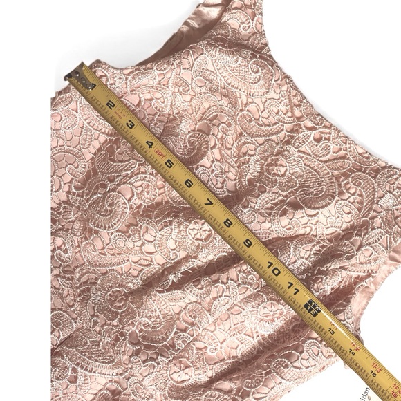 Aidan Mattox blush pink lace open back sheath mini sleeveless dress womens 6 NWT - Picture 12 of 13